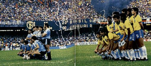 Le nazionali di Brasile ed Uruguay al Maracanà, nella Copa America del 1989