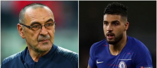 Maurizio Sarri ed Emerson Palmieri (foto: euprimetimefootball.com; sports.yahoo.com).