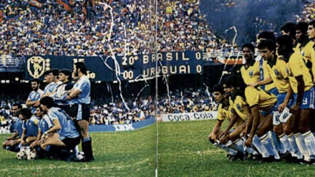 Le nazionali di Brasile ed Uruguay al Maracanà, nella Copa America del 1989