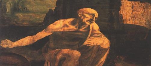 Leonardo da Vinci’s “Saint Jerome Praying in the Wilderness” [Image Source: Wikimedia Commons www.aiwaz.net]