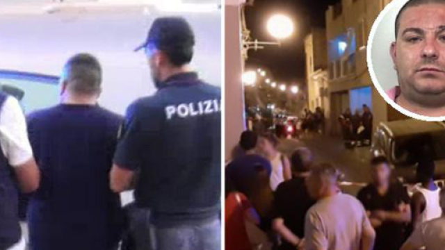 Il momento dell'arresto del pirata della strada