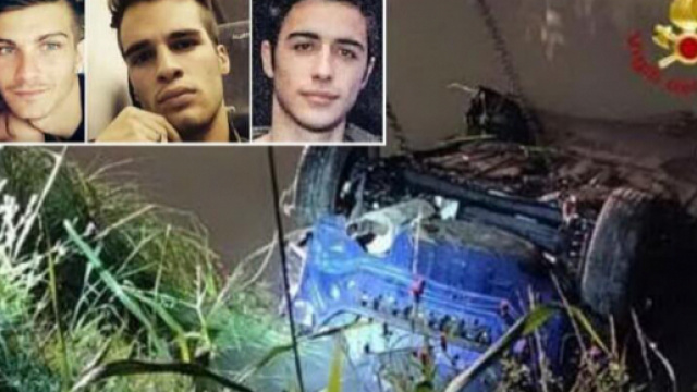 I 4 giovani morti e l'auto finita nel canale