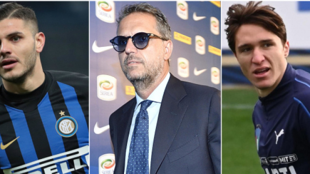 Icardi, Paratici e Chiesa (Foto: stadiumastro.com; gazzettadelsud.it)