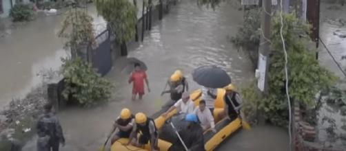 Over 130 killed, millions displaced from floods in South Asia. [Image source/CGTN YouTube video]