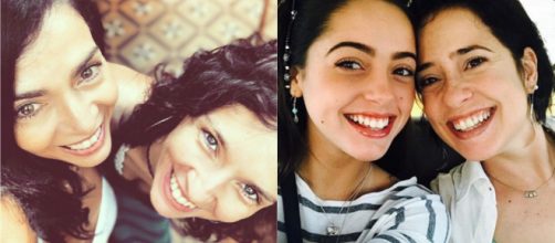 Cláudia Ohana e Paloma Duarte com suas filhas, Dandara Carneiro e Ana Clara Winter. (Reprodução/Instagram/@ohanareal/@palomaduarteoficial)