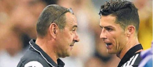 Sarri-Ronaldo alla sostituzione