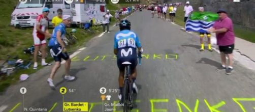 Nairo Quintana all'attacco sul Galibier