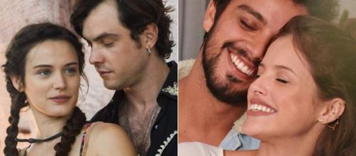 Casais se apaixonaram durante gravação de novelas. (Reprodução/ Rede Globo/ Instagram/ @simasrodrigo)