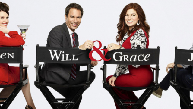 Will & Grace 11 sarà l'ultima stagione. Da sinistra: Megan Mullally, Eric McCormack, Debra Messing e Sean Hayes