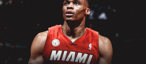 Russell Westbrook to the Miami Heat. Credit: VNDSGN / Jersey Swap (Photoshop)