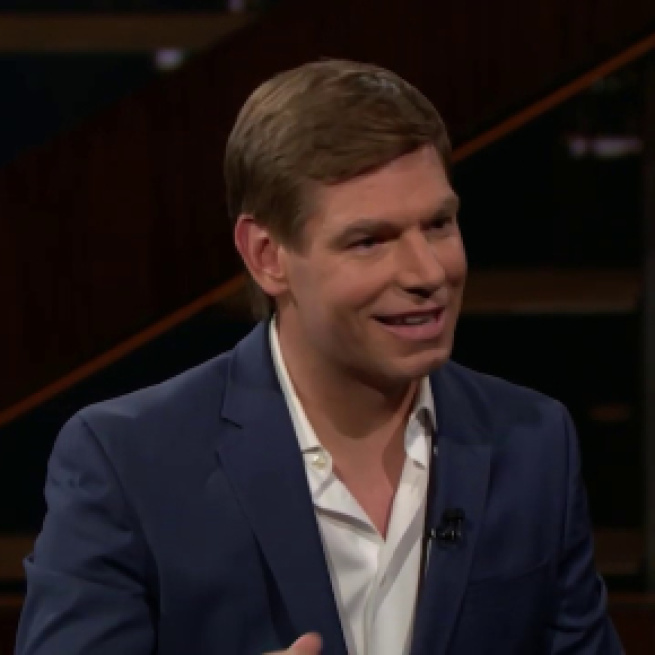 Eric Swalwell bows out of the 2020 race for the White House after failing to gain much support. [Image Source: Real Time with Bill Maher/YouTube]