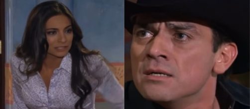 Ao escutar conversa, Consuelo descobre que Ana Paula traiu Rogério em 'A Que Não Podia Amar'. (Reprodução/Televisa)