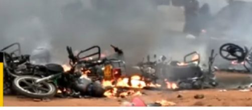 Tanzania fuel tanker explosion kills at least 61 people. [Image source/SABC Digital News YouTube video]