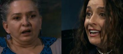 Maria e Cinthia em 'A Que Não Podia Amar'. (Reprodução/Televisa)