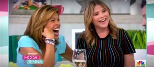 "Today's" Hoda Kotb gets a birthday surprise from a chicken and Jenna Bush Hager takes a family walk. [Image source:TODAY-YouTube]