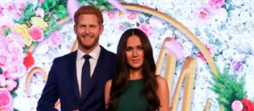 Meghan Markle wax figure revealed at Madame Tussauds. [Image source/Inside Edition YouTube video]