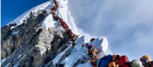 Climbers point to overcrowding as reason for multiple deaths on Everest. [Image source/CBC News - The National YouTube video]