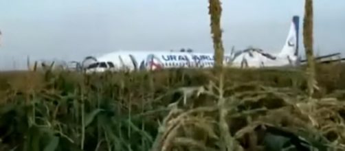Ural Airlines plane makes 'miracle' emergency landing. [Image source/Al Jazeera English YouTube video]