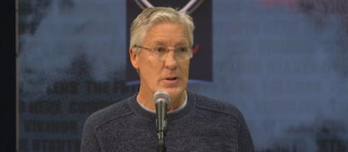 Pete Carroll has had many classic battles with the Patriots. [Image Source: Seattle Seahawks/YouTube]