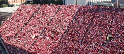 The Huskers are eight days away from their first game. [Image via Kevin Thomas/YouTube]