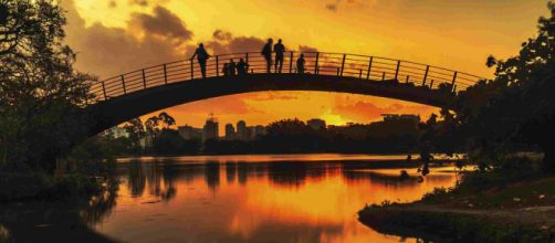 Ponte sobre os Lagos do Ibirapuera: parque faz 65 anos com várias atrações culturais e esportivas. (Arquivo Blasting News)