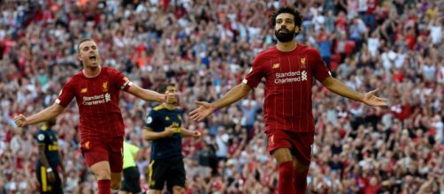 Salah comandou a vitória do Liverpool sobre o Arsenal. (Reprodução/Twitter/Liverpool)