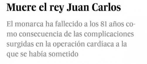 Captura de pantalla de la noticia de El País en un móvil. / El Nacional
