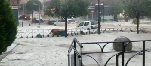 Una fuerte tormenta sorprende en Madrid