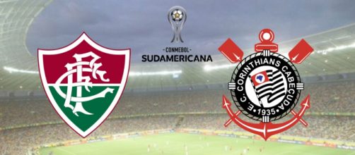 Fluminense x Corinthians é válido pela Copa Sul-Americana. (Fotomontagem)