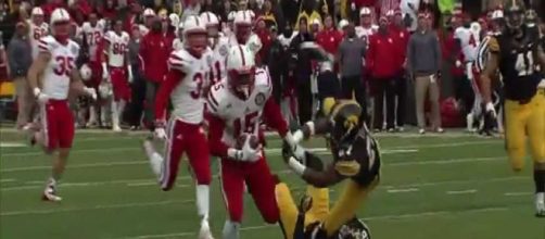 Nebraska football has a rivalry with Iowa. [Image via Nebraska Huskers/YouTube]