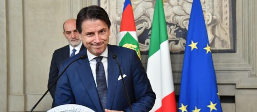 Giuseppe Conte ai microfoni del Quirinale