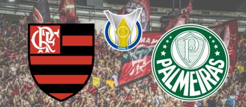 Flamengo x Palmeiras terá transmissão ao vivo na TV aberta e fechada. (Fotomontagem)