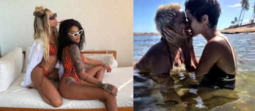 Ludmilla e Nanda costa são exemplos de famosas que assumiram relacionamentos homoafetivos. (Reprodução/Instagram/@ludmilla/nandacosta)