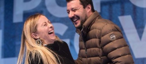 Giorgia Meloni, leader di Fratelli d'Italia, e Matteo Salvini