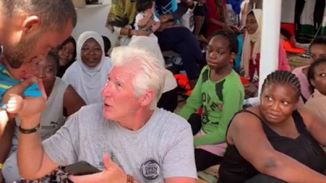 Richard Gere a bordo di Open Arms