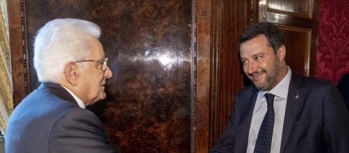 Matteo Salvini alle ultime consultazioni del Presidente della Repubblica Sergio Mattarella