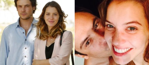 No ar em 'A Dona do Pedaço', Nathalia e Sérgio já foram um casal na vida real. (Reprodução/Rede Globo/Instagram/@sergioguize)