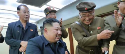North Korea test-fires 2 missiles. [Image source/CBS Evening News YouTube video]