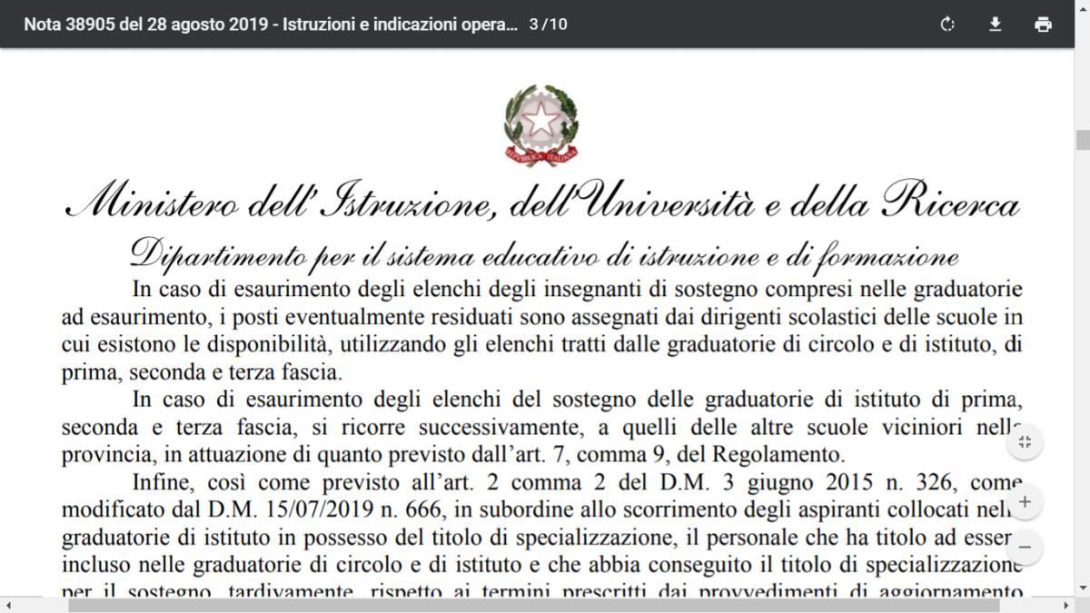 Supplenze Su Sostegno Con Mad Priorità Docenti Con