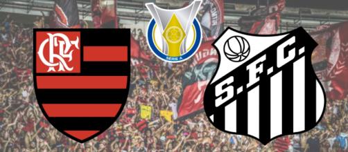 Flamengo x Santos terá transmissão ao vivo do PFC. (Fotomontagem)