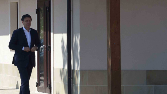 Giuseppe Conte in visita al comune di Accumoli