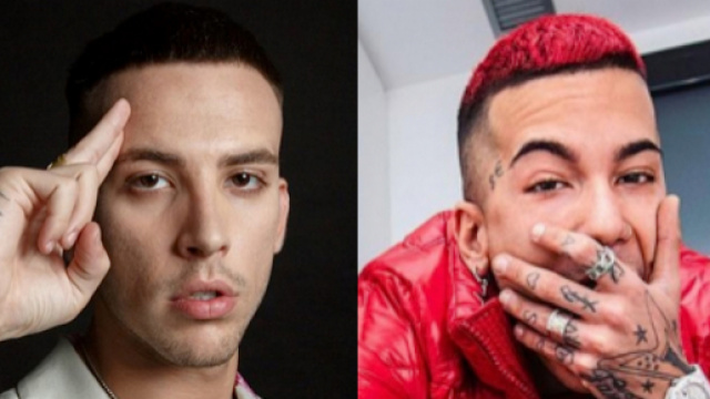 Vegas Jones a sinistra, Sfera Ebbasta a destra.