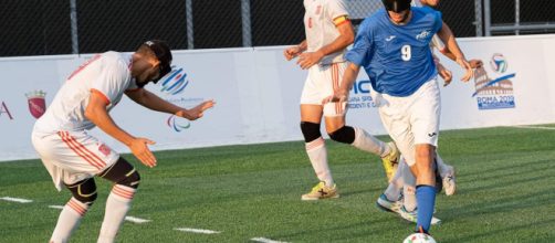 Sebastiano Gravina in azione contro la Spagna.