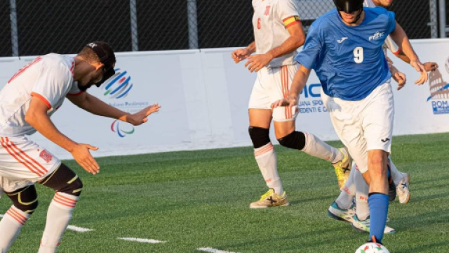 Sebastiano Gravina in azione contro la Spagna.