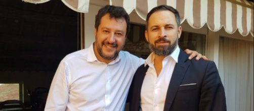 Matteo Salvini insieme a Santiago Abascal