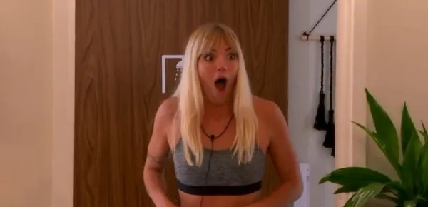 Emelle gets a shock after being the first player blocked (Image credit: The Circle/4od)