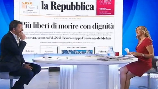Matteo Renzi ospite a L'aria che tira su LA7