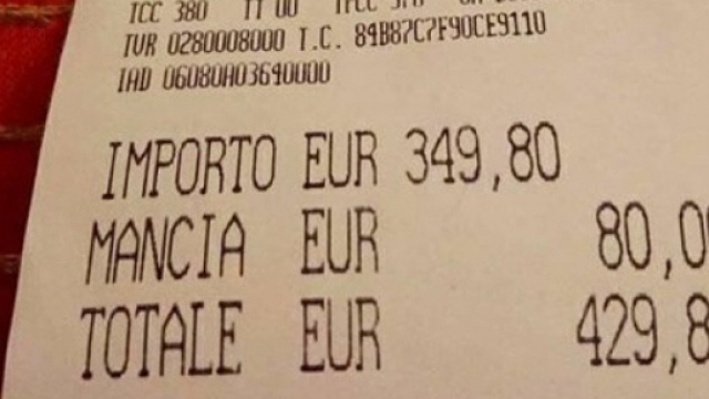 Roma, scontrino di 430 euro per due piatti di spaghetti: polemiche sul web | repubblica.it