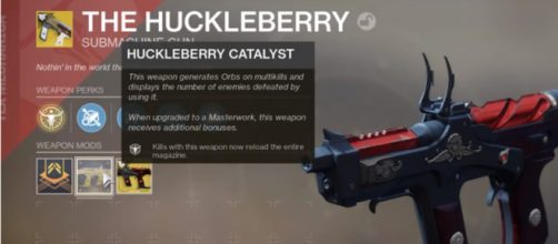 The Huckleberry Exotic alongside its Catalyst. [Image source: Aztecross Gaming/YouTube]