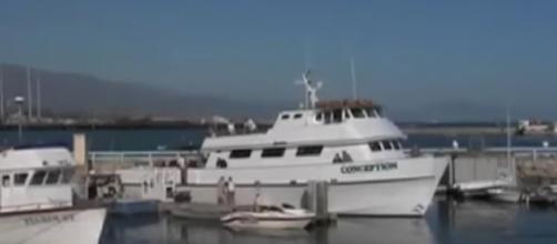 Conception – the California dive-boat that caught fire and left many dead. [Image source/CBC News: The National YouTube video]